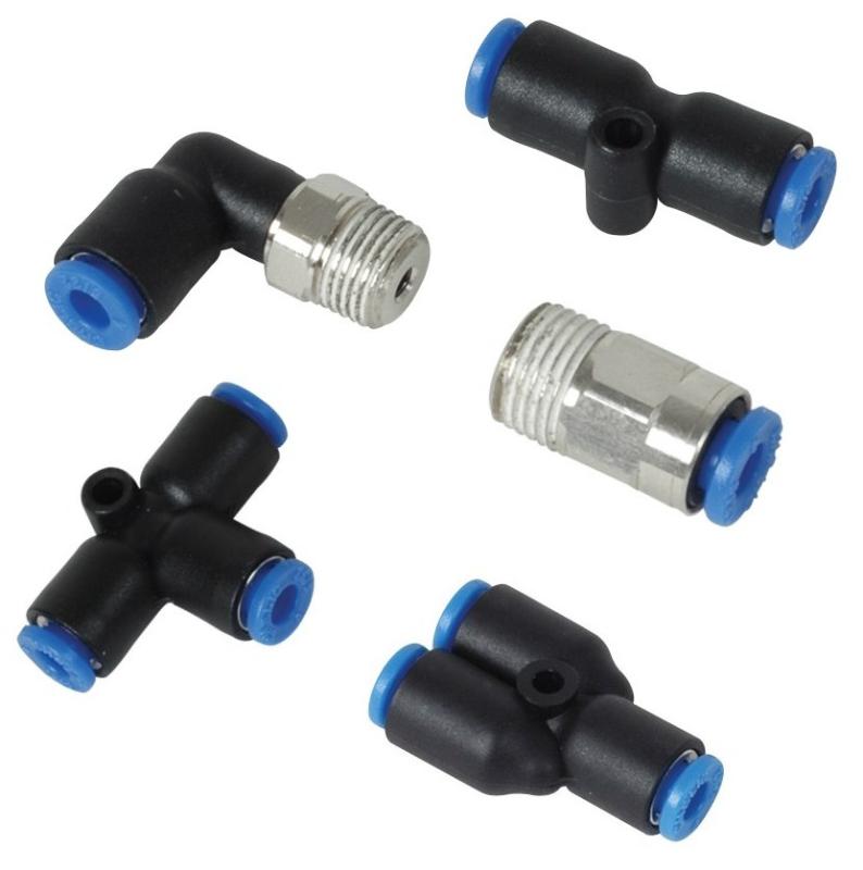 Vibrant for use with 5/32in (4mm) OD tubing Union Straight Pneumatic Vacuum