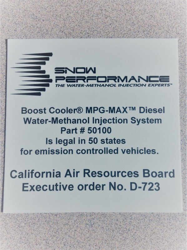 Snow Performance SNO-50100-BRD Stg 3 BC Water Inj Kit TD Univ SS Brd Line 4AN
