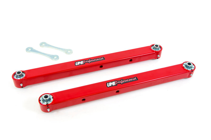 UMI Performance 3627-R Boxed Lower Control Arms with Dual Roto-Joints Red