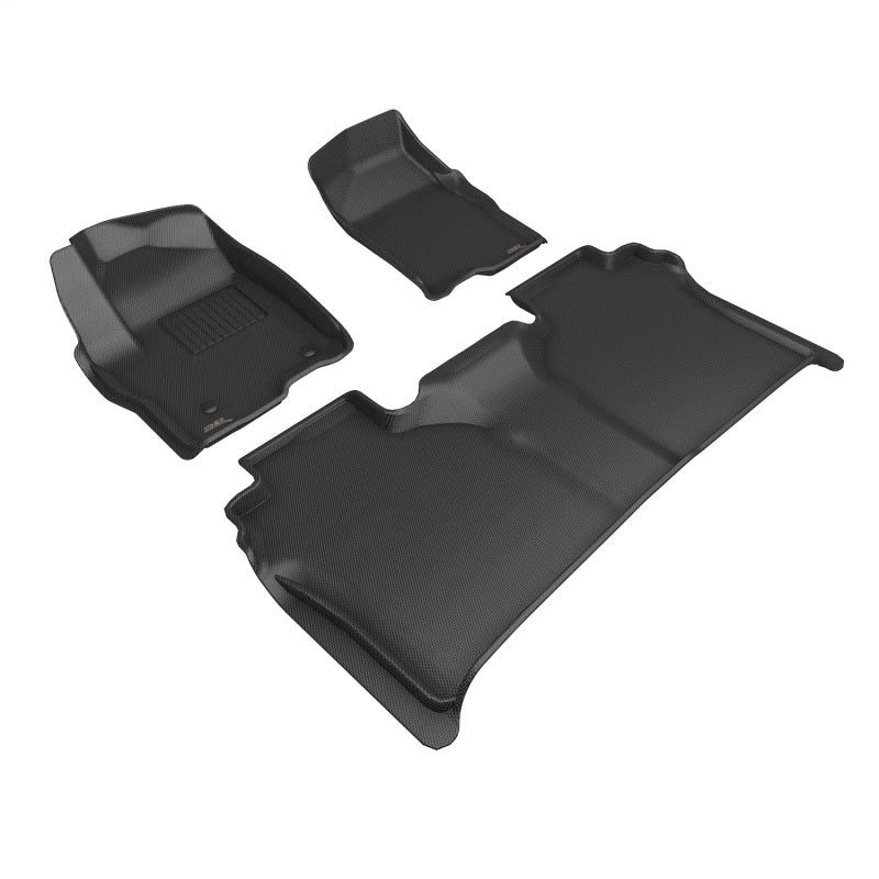 3D MAXpider Kagu Front & Rear Floor Mats for 2019-2024 Chevrolet Silverado (Crew Cab, Bucket Seats)