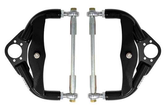 UMI Performance 3056-B Tubular Front Upper A-Arms Adjustable No Ball Joint Black