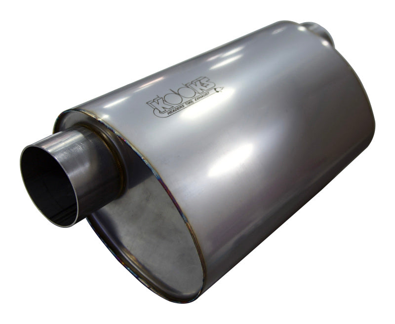 Kooks MUF-014 3in Oval Offset/Offset (Same Side) Muffler 14in Long Body Stainless Steel