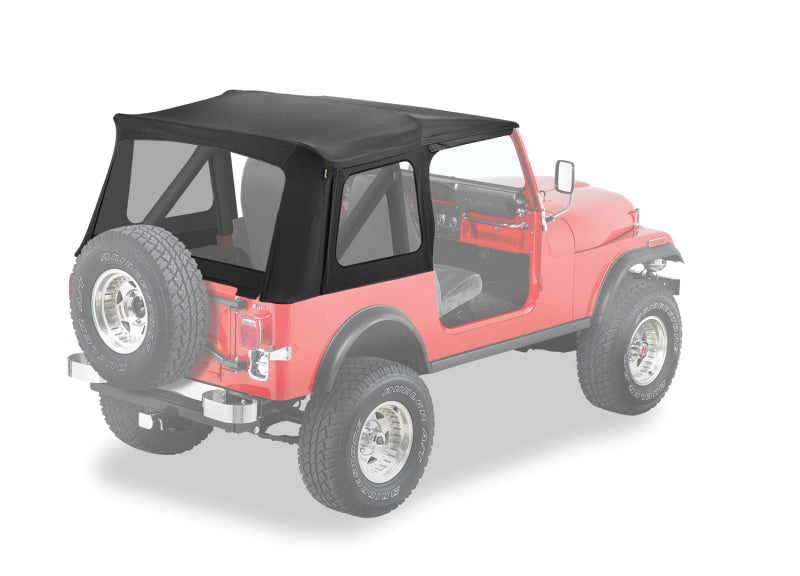 Bestop 76-86 Jeep Cj7 / 87-95 Wrangler YJ Supertop Classic Skin (Black Denim Clear Windows)