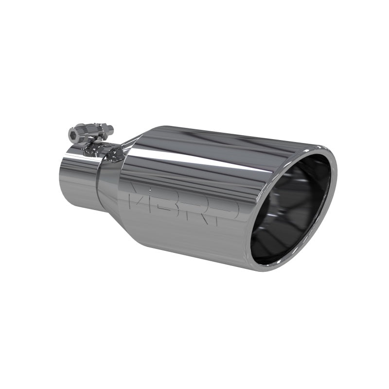 MBRP T5160 Exhaust Tip - T304 Stainless Steel SW Angle Rolled End Tip; 2.5 " ID; 4.5" OD; 11" length | T304 Stainless