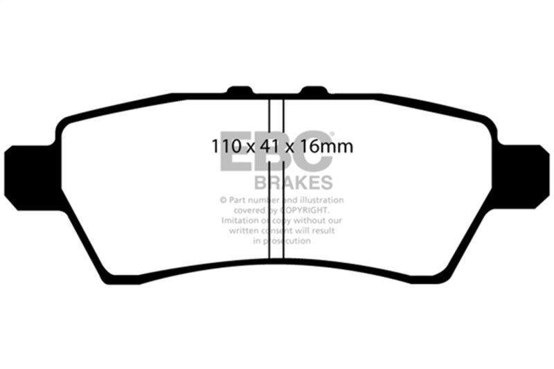 EBC 05-12 Nissan Pathfinder 4.0 Ultimax2 Rear Brake Pads UD1101
