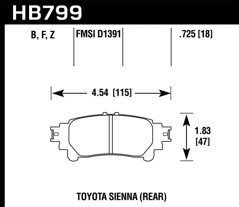 Hawk Performance HB799Z.597 Performance Ceramic Street Brake Pads