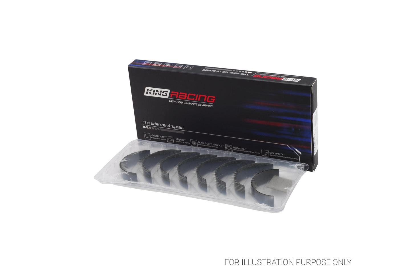 King Subaru EJ20/EJ22/EJ25 (Incl. Turbo) Racing Connecting Rod Bearings Set CR4125XPG-STD - Fits Subaru, Saab