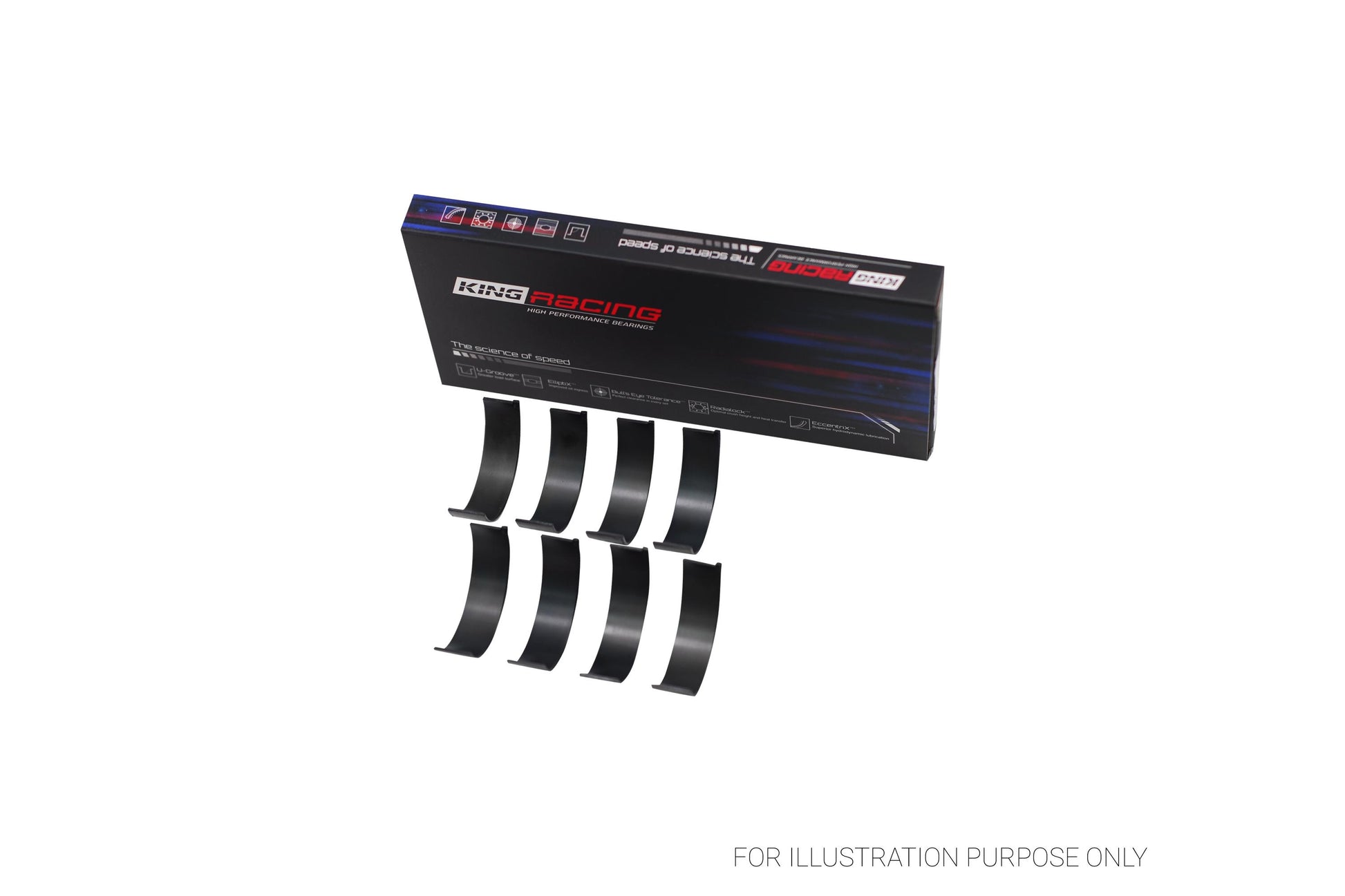 King Subaru EJ20/EJ22/EJ25 (Incl. Turbo) Racing Connecting Rod Bearings Set CR4125XPG-STD - Fits Subaru, Saab
