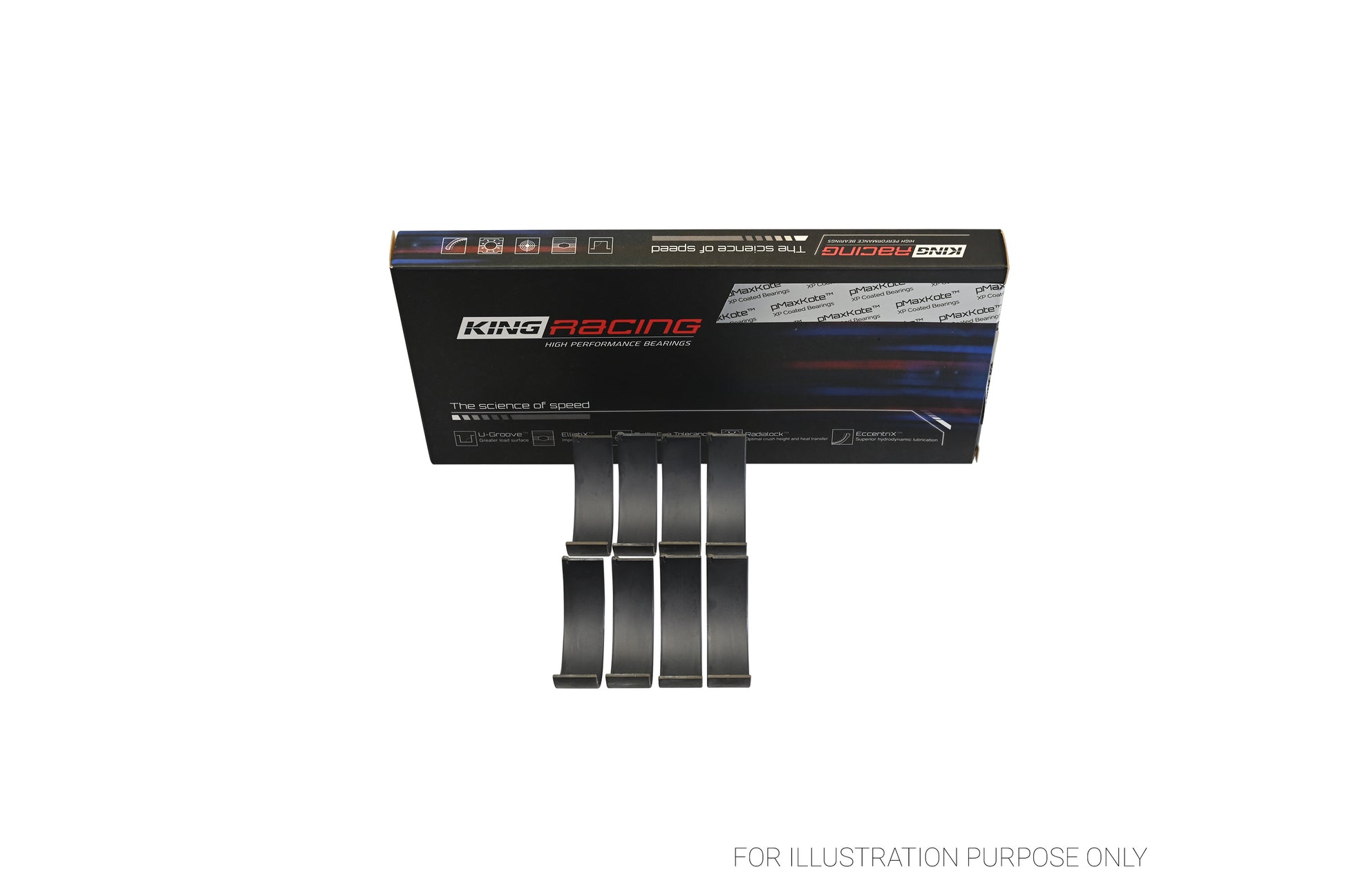 King Coated Connecting Rod Bearings Honda Racing K-Series K20 K24 (Except A3) CR4542XPC-STD - Fits Honda, Acura