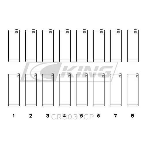 King GM Duramax Diesel Connecting Rod Bearing Set CR8037CP-STD - Fits Chevrolet, GMC, Workhorse