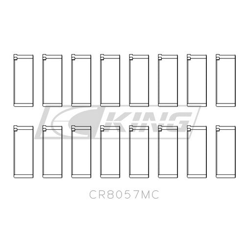 King GM 6.2 - LT1/LT4 GEN V OE-Replacement Connecting Rod Bearings Coated CR8057MC 010 - Fits Chevrolet, Cadillac, GMC