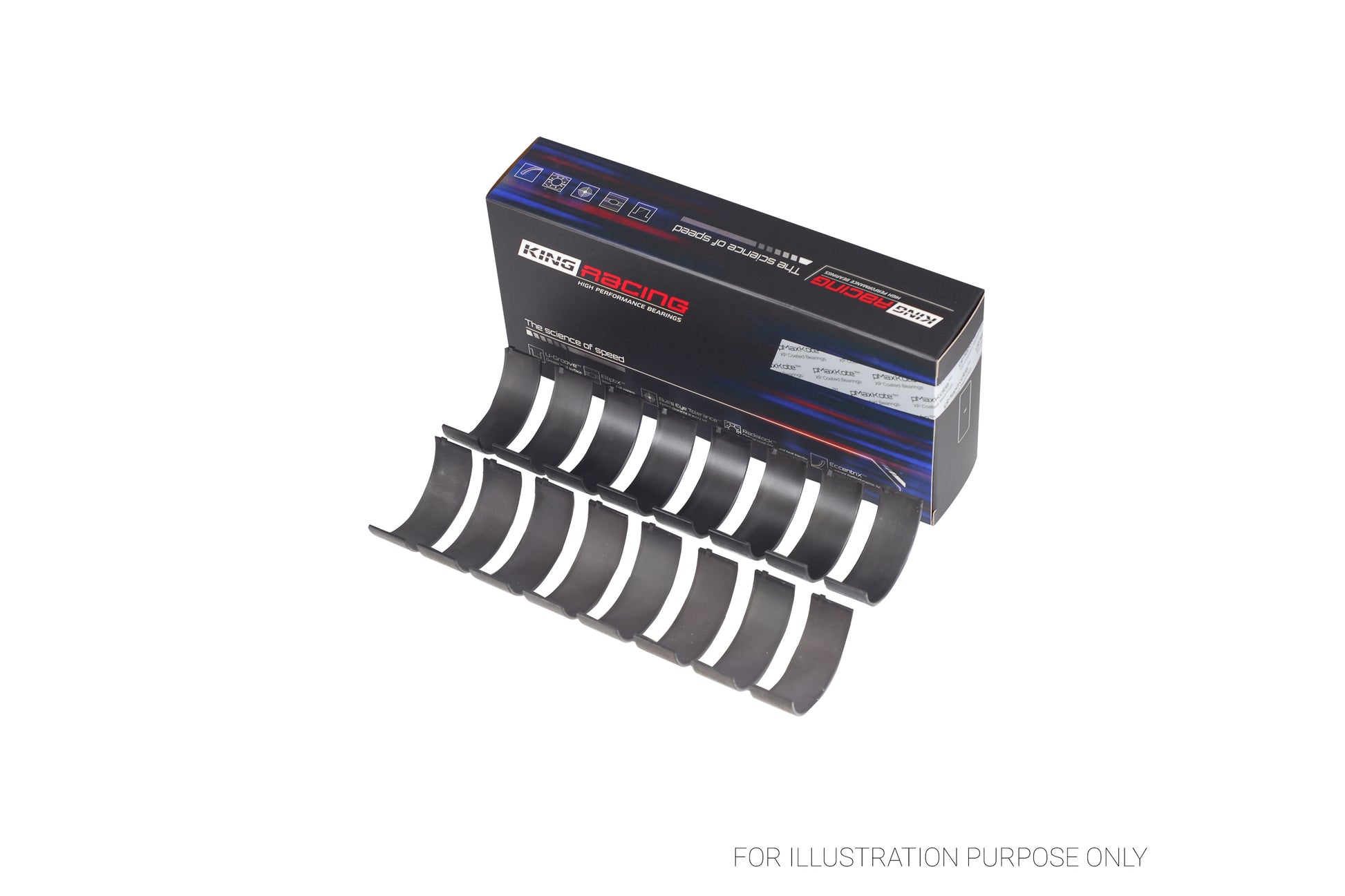King GM 265, 283, 302, 327 Connecting Rod Bearing Set CR 867XPN-STD - Fits Chevrolet, GMC, Pontiac