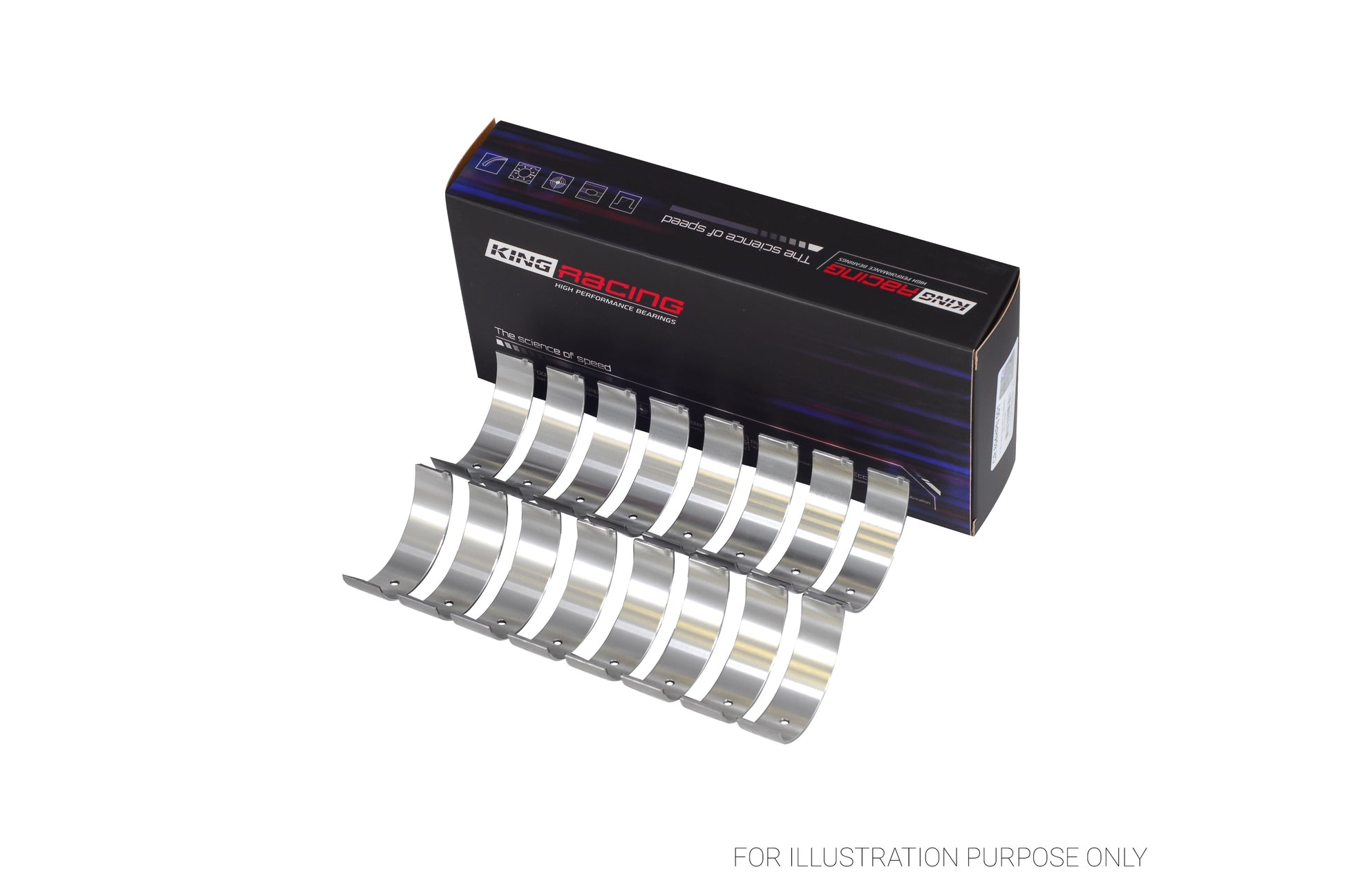 King Ford 260CI 289CI 302 5.0L WINDSOR Racing Bi-metal Rod Bearing Set CR 804HPN 010 - Fits Ford, Mercury, Lincoln