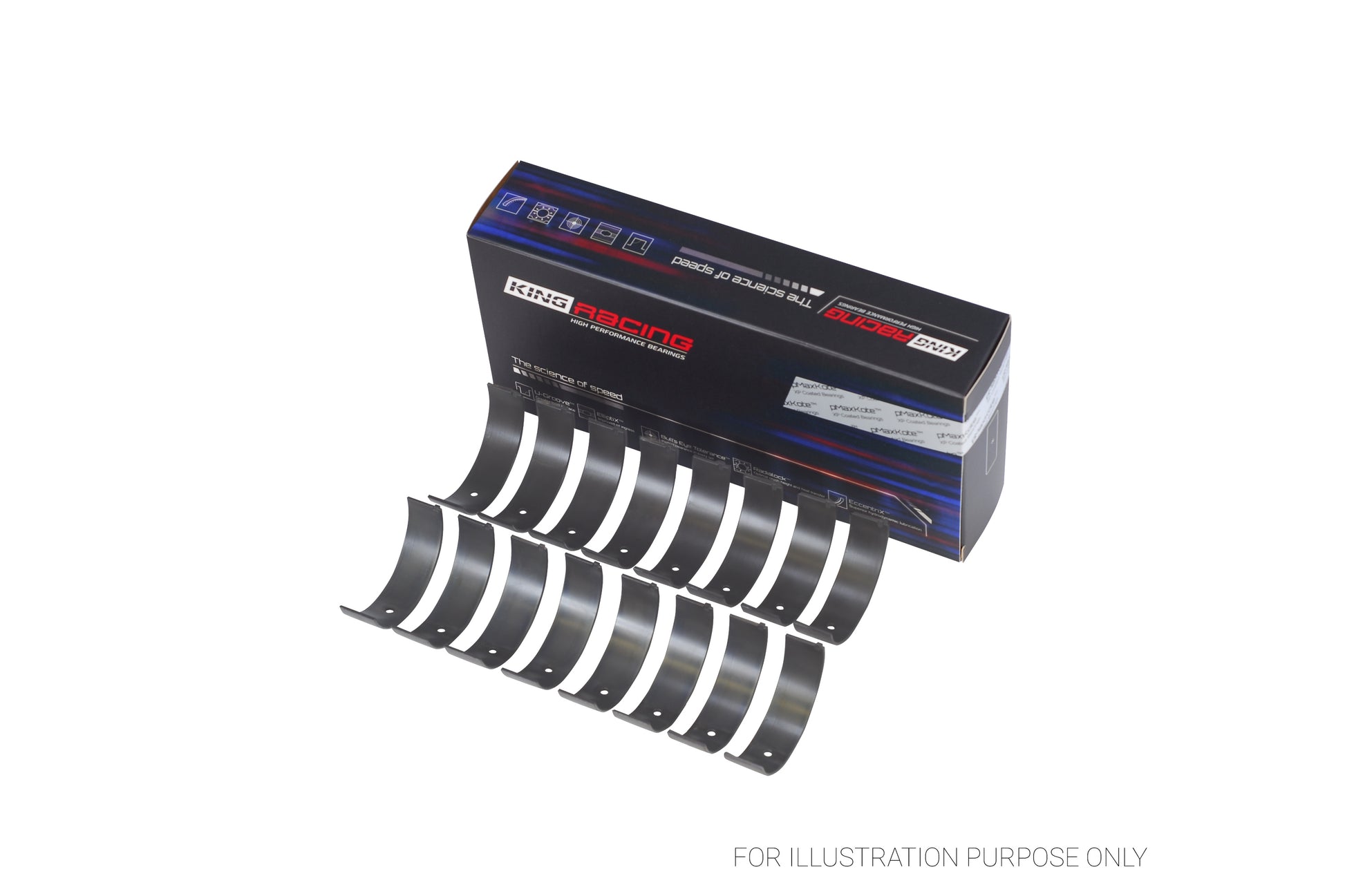 King Ford 260CI 289CI 302 5.0L WINDSOR Connecting Rod Bearing Set CR 804SI-STD - Fits Ford, Mercury, Lincoln