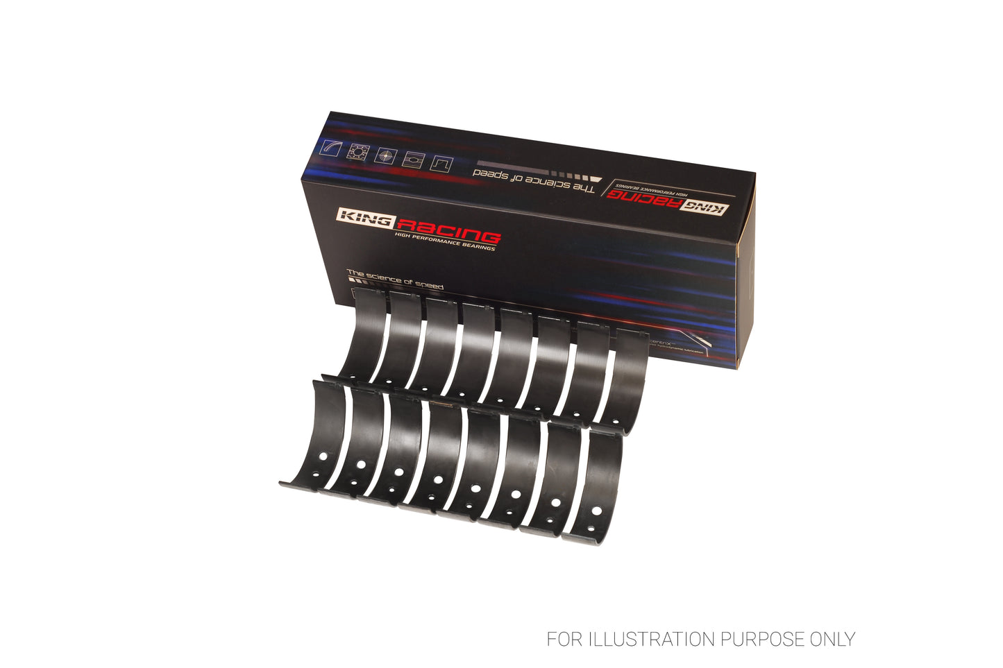 King Ford 260CI 289CI 302 5.0L WINDSOR Racing Bi-metal Rod Bearing Set CR 804HPN 010 - Fits Ford, Mercury, Lincoln