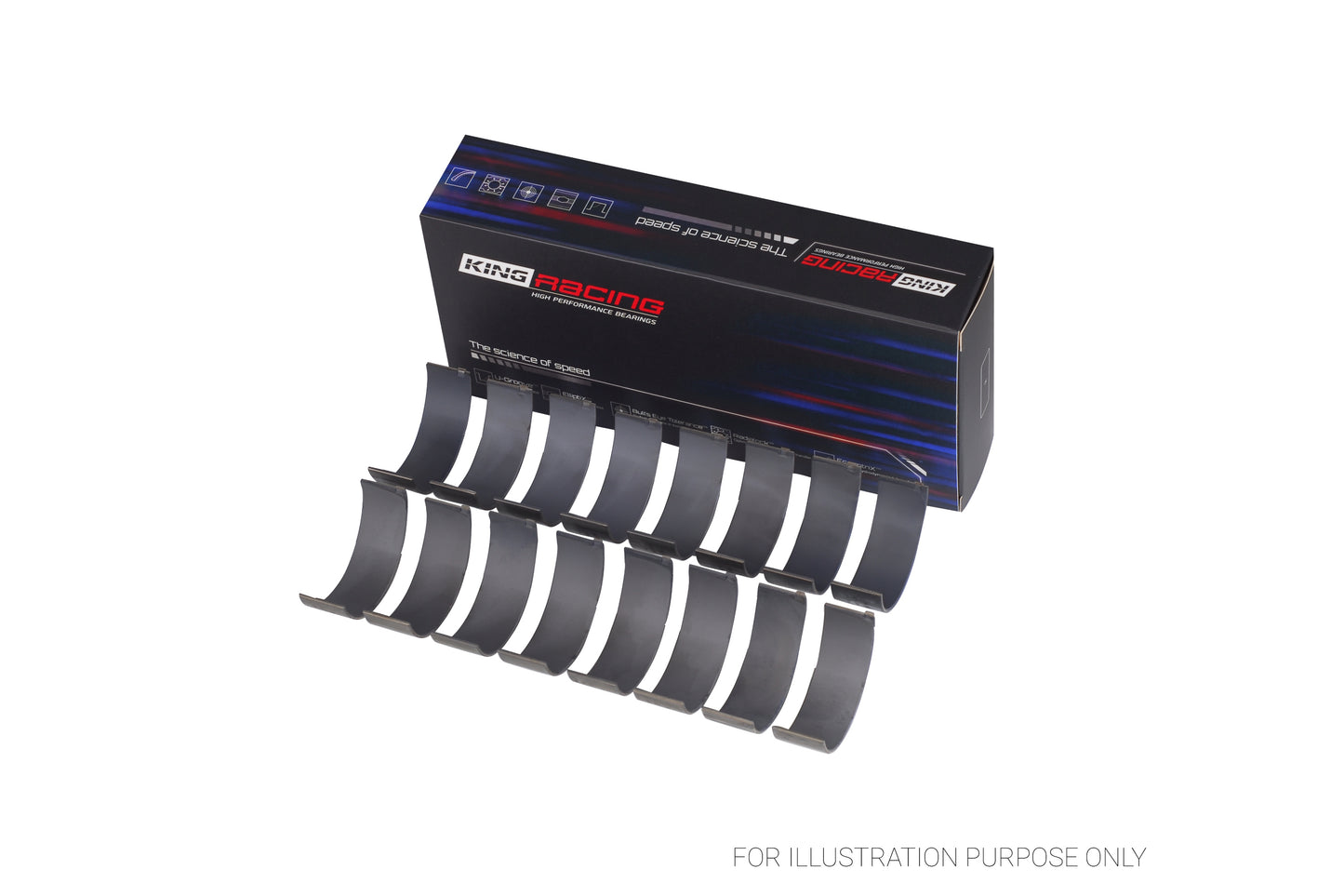 King Chrysler 273CI 318CI 340CI 360CI Connecting Rod Bearing Set CR 805XPNC 010 - Fits Dodge, Plymouth, Fargo