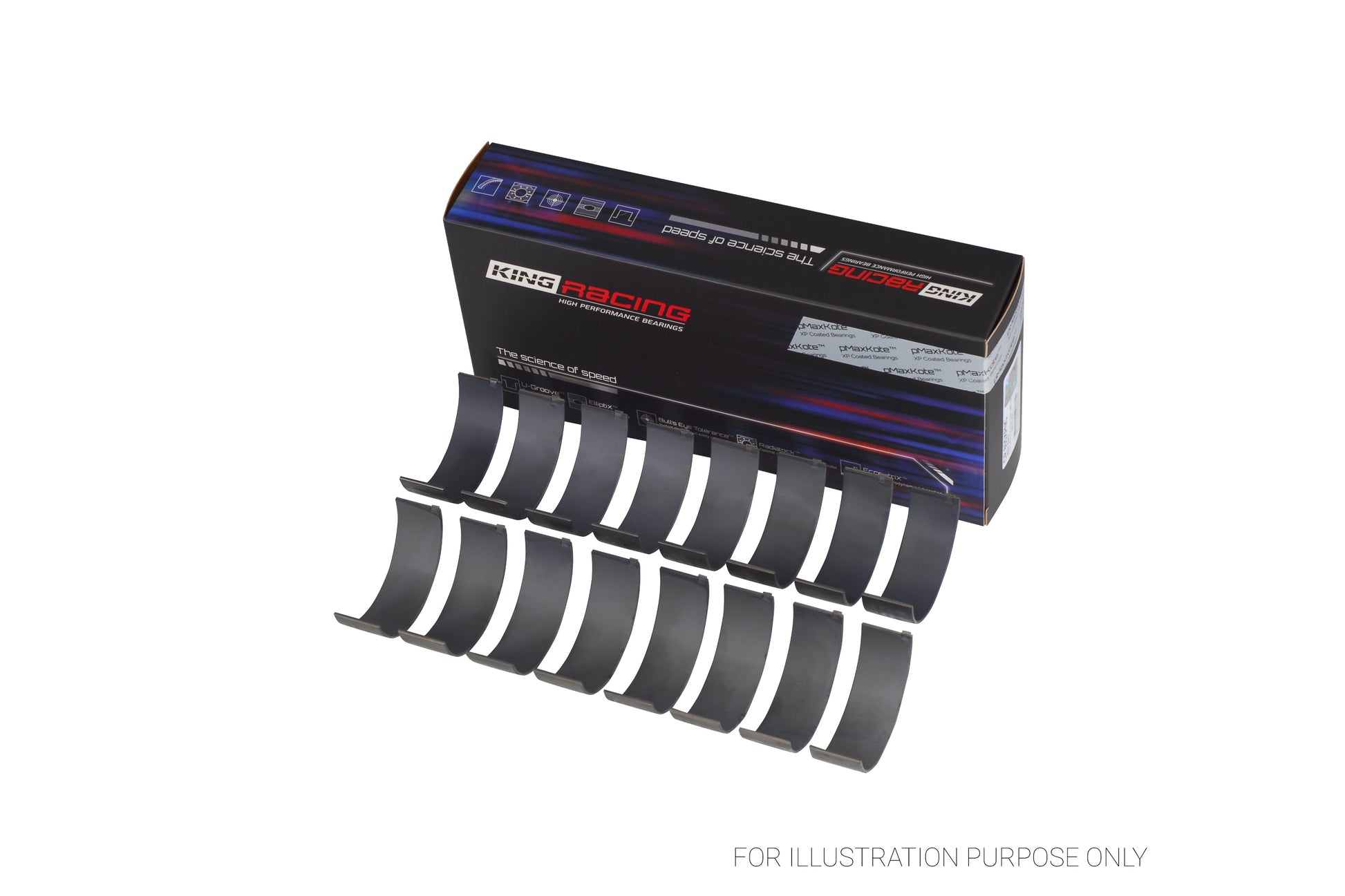 King Chrysler 273CI 318CI 340CI 360CI Connecting Rod Bearing Set CR 805XPNC 010 - Fits Dodge, Plymouth, Fargo