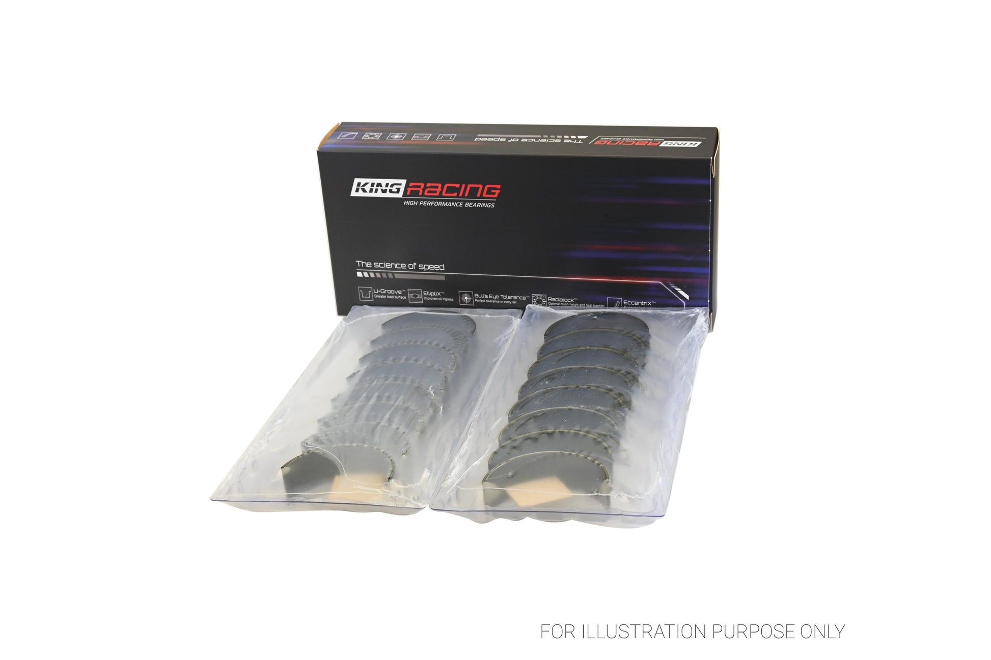 King Chevrolet SBC 307CI 350CI & GEN III/IV Narrow Racing Connecting Rod Bearings CR 807XPN 020 - Fits Chevrolet, GMC, Pontiac