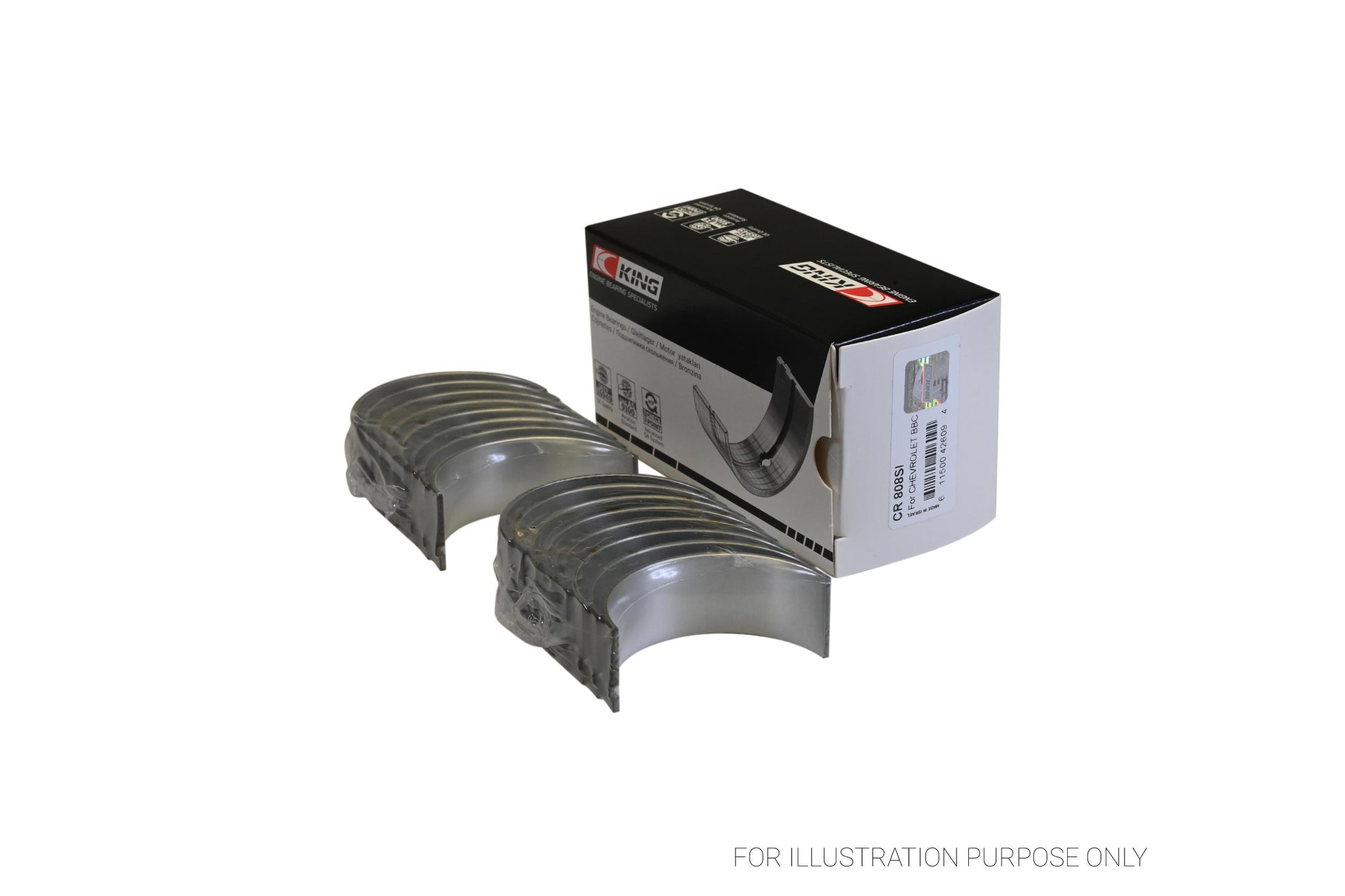 King Chevrolet BBC 369-502 GEN IV, V, VI OE-Replacement Connecting Rod Bearings CR 808SI-STD - Fits Chevrolet, GMC, Pontiac
