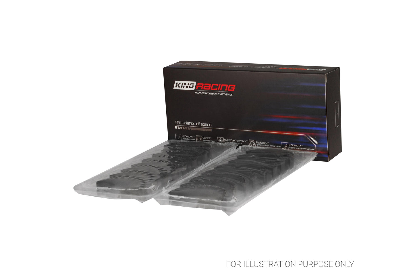 King Ford 351CI 5.8L 16V Racing Tri-metal Rod Bearing Set CR 814XPN 010 - Fits Ford, Mercury, Lincoln