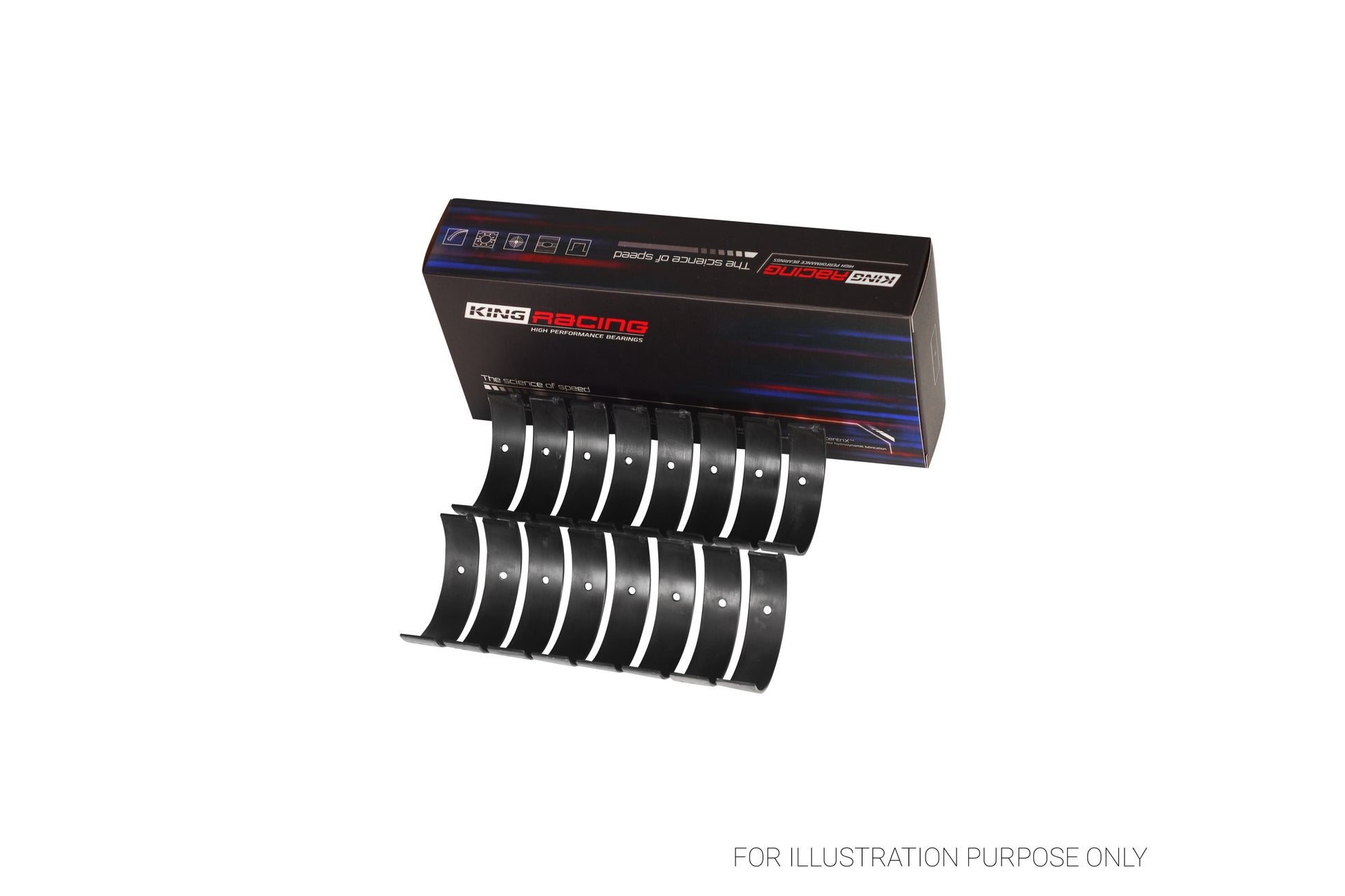 King Ford 351CI 5.8L 16V Racing Tri-metal Rod Bearing Set CR 814XPN-STD - Fits Ford, Mercury, Lincoln