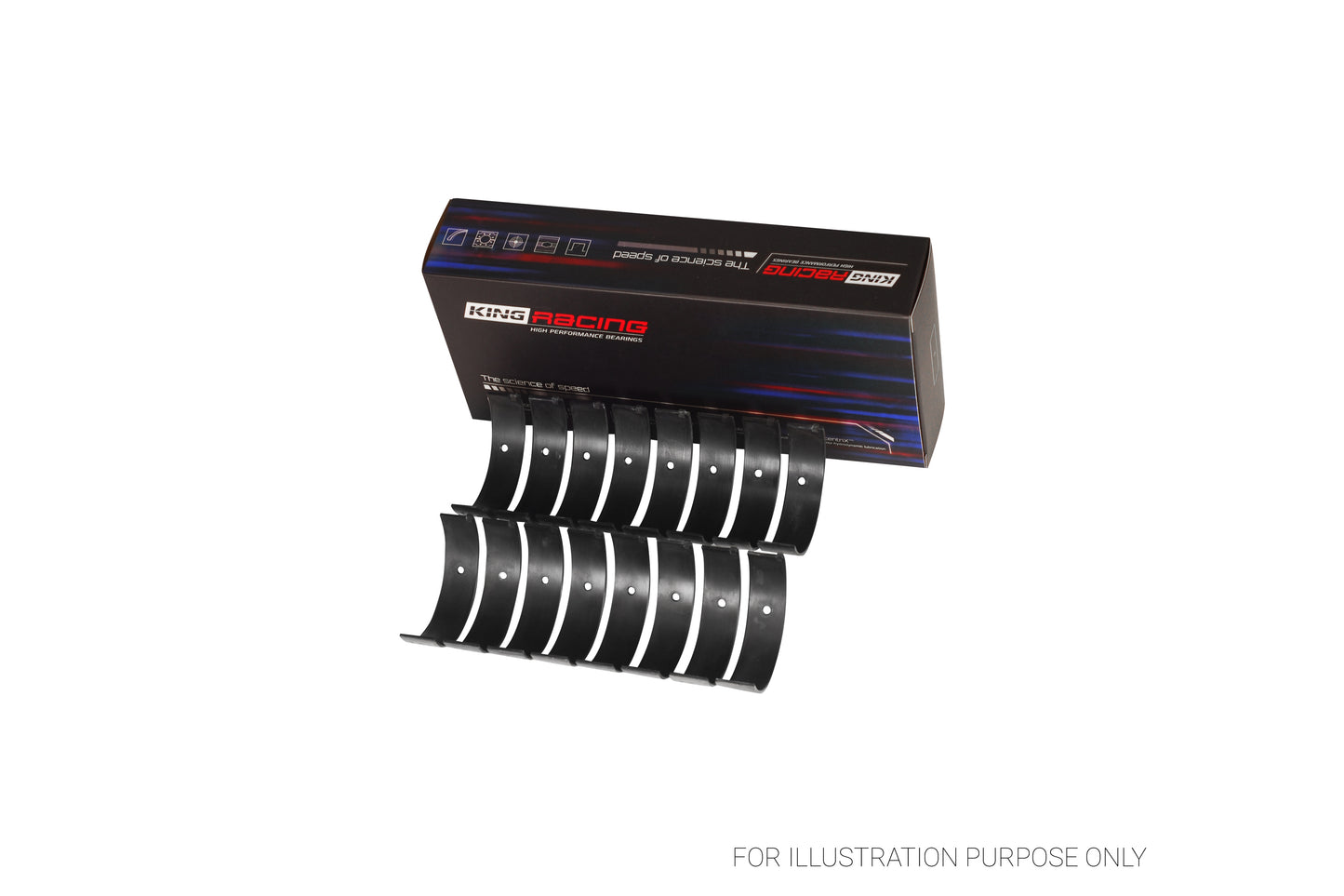King Ford 351CI 5.8L 16V Racing Tri-metal Rod Bearing Set CR 814XPN 010 - Fits Ford, Mercury, Lincoln