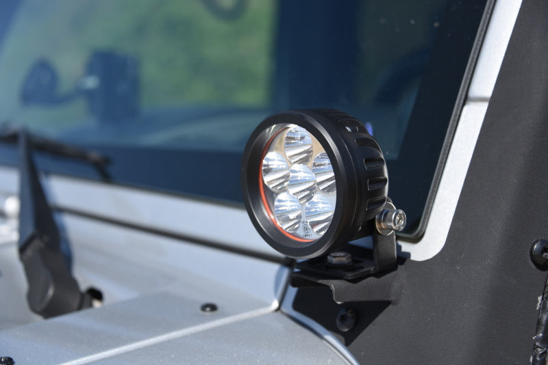 DV8 Offroad 3.5in Round 16W Driving Light Spot 3W LED - Black - #R3.5E16W3W