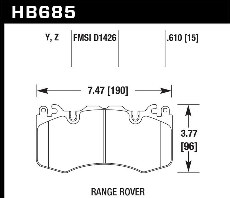 Hawk Performance HB685Z.610 Performance Ceramic Street Brake Pads