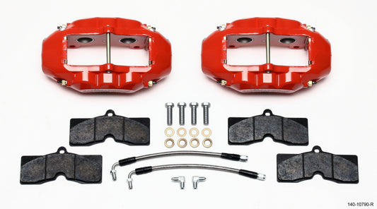 Wilwood D8-4 Rear Caliper Kit Red Corvette C2 / C3 65-82 - #140-10790-R