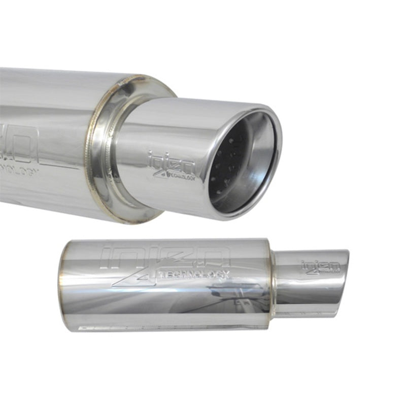 Injen 2 3/8 Universal Muffler w/Stainless Steel resonated rolled tip (Injen embossed logo) - #SES225C