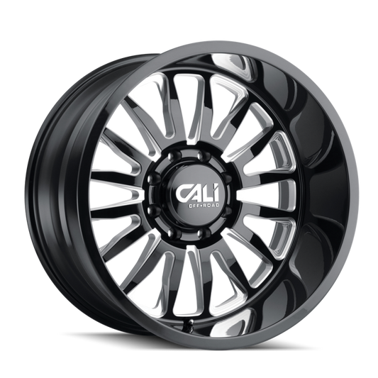 Cali Off-Road Summit 9110 24x14 8x170 -76mm Gloss Black Milled Wheel 9110-24470BM