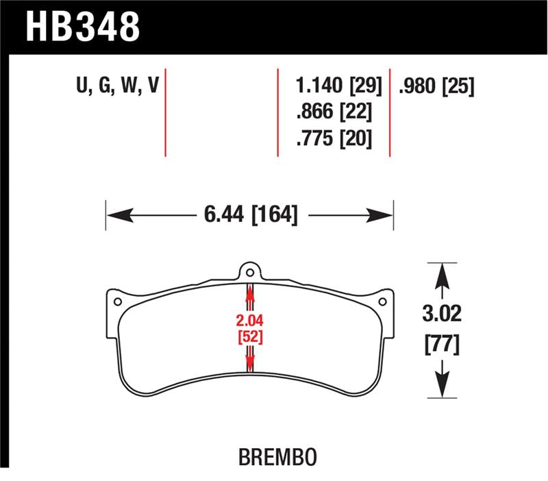 Hawk Performance HB348U1.14 DTC-70 Motorsport Brake Pads