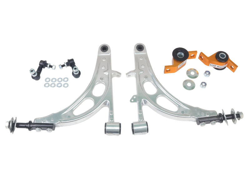 Whiteline KTA289 Front Lower Street Performance Alloy Control Arm Kit for 1993-2007 Subaru Impreza, 2003-2008 Subaru Forester