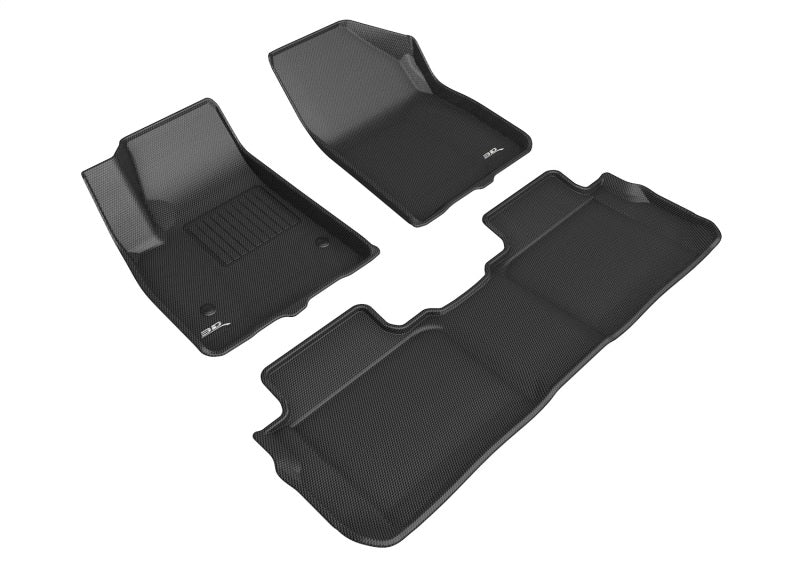 3D MAXpider Kagu Front & Rear Floor Mats for 2017-2023 GMC Acadia (Bucket 2nd Row)