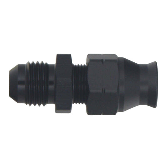 DeatschWerks 6AN Male Flare to 5/16in Hardline Compression Adapter - Anodized Matte Black