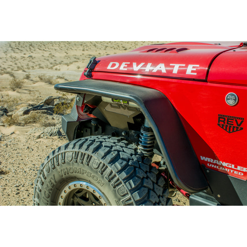 DV8 Offroad 07-18 Jeep Wrangler JK Front & Rear Flat Tube Fenders - #FENDB-02