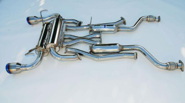 Invidia HS03IG3GID 03-07 Infiniti G35 Coupe Gemini Rolled Titanium tip Cat-back Exhaust
