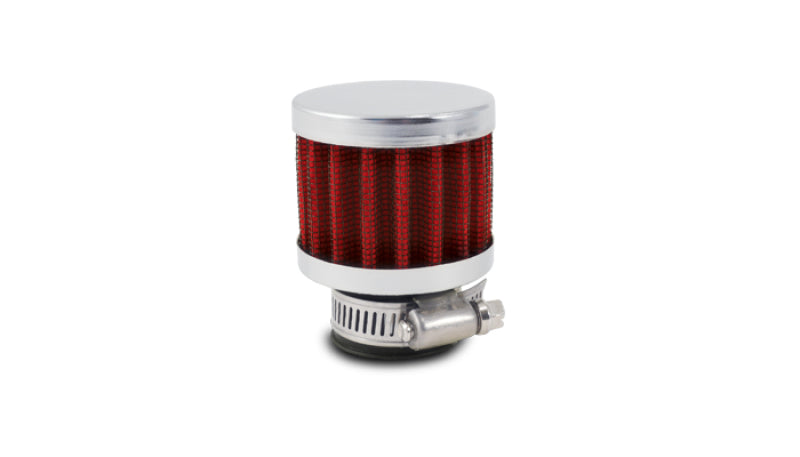 Vibrant Crankcase Breather Filter w/Chrome Cap 1.25in 32mm Inlet ID