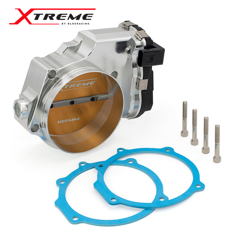 BLOX Racing 2015 and Newer Dodge Hellcat / Jeep Trackhawk 6.2L 105mm Electronic Billet Throttle Body - Silver BXIM-00255-SI