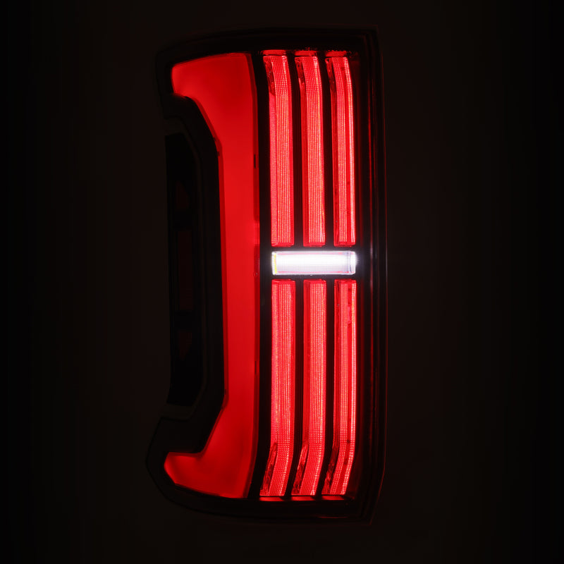 AlphaRex 679010 24-25 Toyota Tacoma NOVA-Series LED Prismatic Tail Lights - Black Red