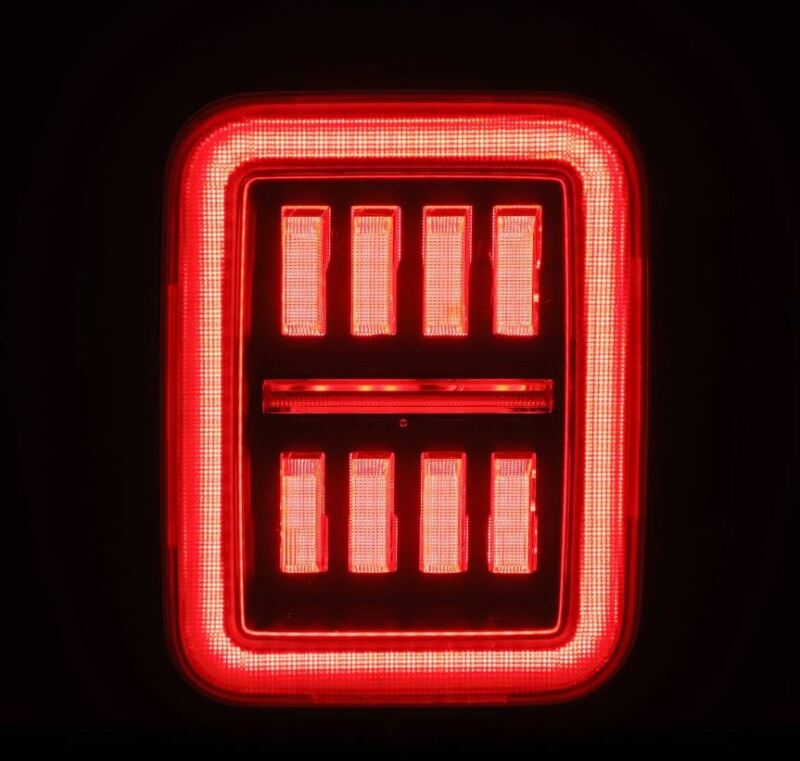 AlphaRex 602050 19-24 Jeep Gladiator JT Nova-Series Prismatic LED Tail Lights - Alpha-Black