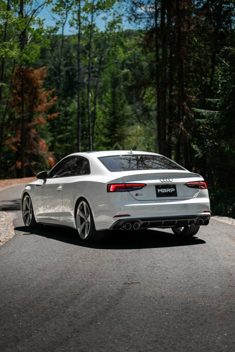 MBRP S5 Coupe/S4 Sedan T304 2.5in Cat-Back Exhaust - Carbon Fiber Tips
