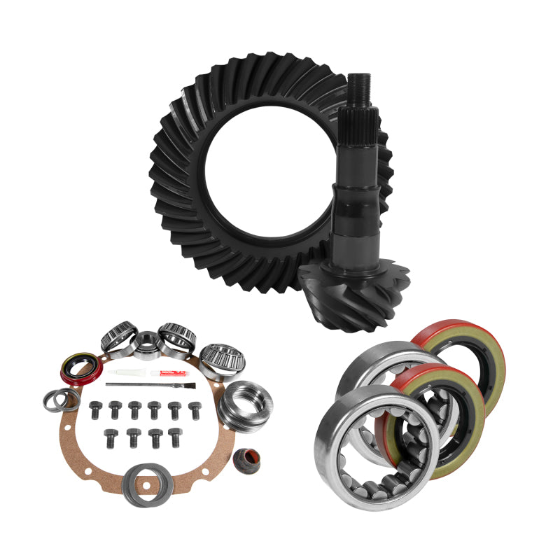 Yukon Gear & Axle YGK2046 8.8in for Ford 3.73 Rear Ring & Pinion Install Kit 2.53in OD Axle Bearings and Seals
