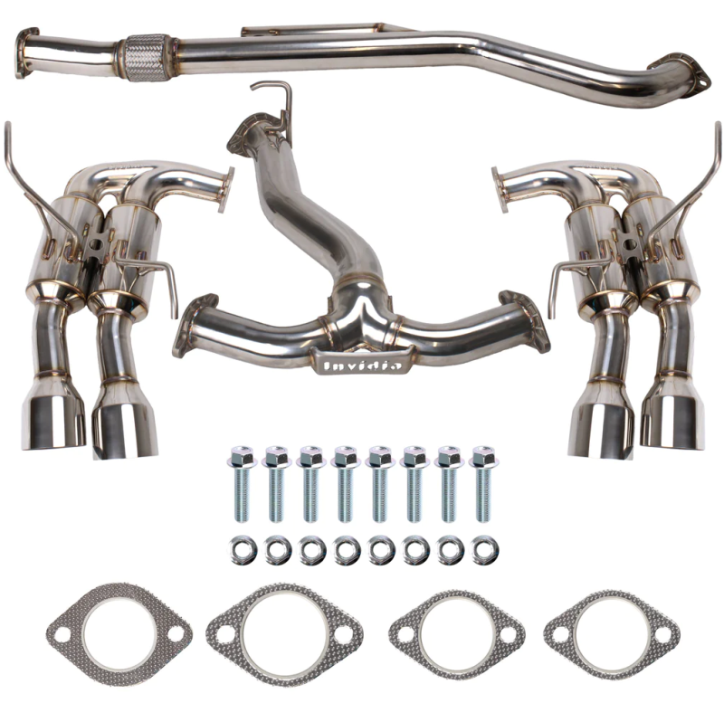 Invidia HS22WRXGM4SS 22-Up Subaru WRX Gemini R400 Quad S.S. Tips Cat-back Exhaust
