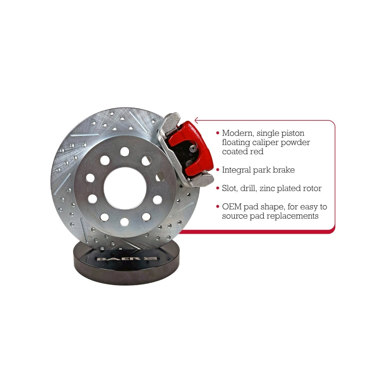 Baer Brakes Ford 9in Late Big/Torino Bearing Housing Ends 10.5in Classic Series Rear Brake Kit