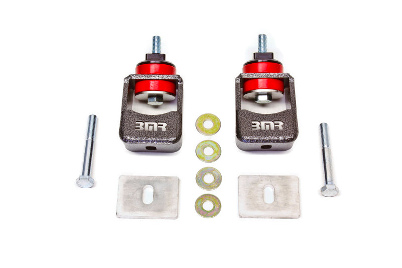 BMR 2010-2015 5th Gen Camaro Motor Mount Kit (Polyurethane) - Black Hammertone (Spacers Not Included)