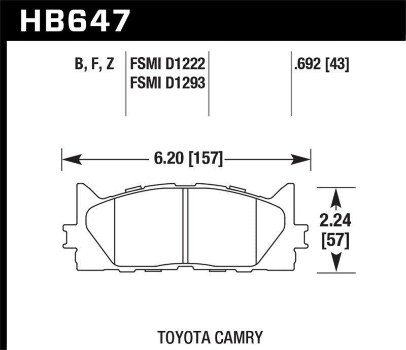 Hawk Performance HB647F.692 HPS Performance Street Brake Pads