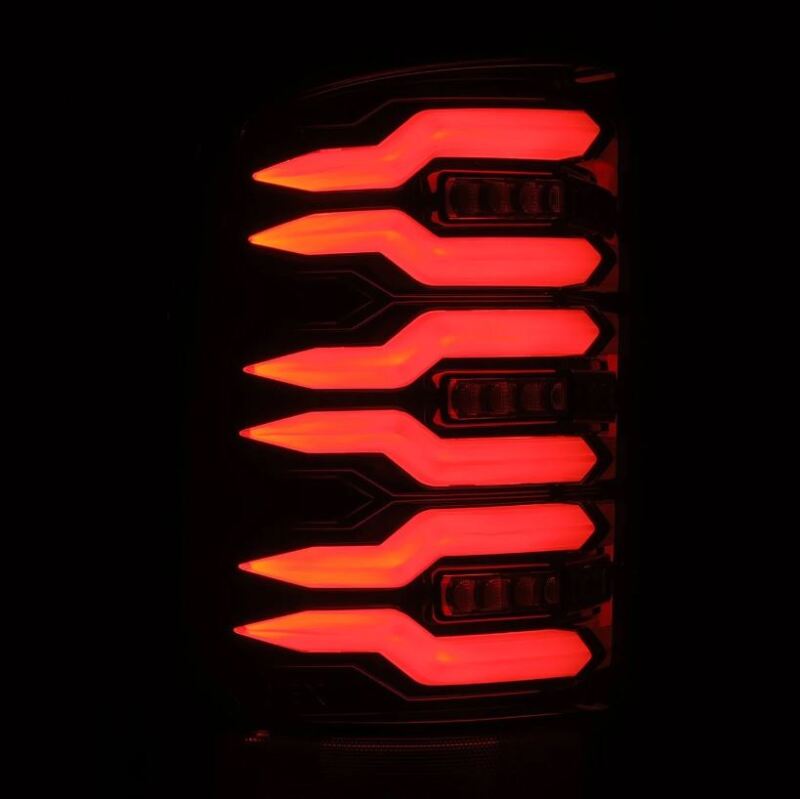 AlphaRex 630070 07-13 GMC Sierra 1500/2500 HD/3500 HD Luxx Series LED Tail Lights - Alpha Black