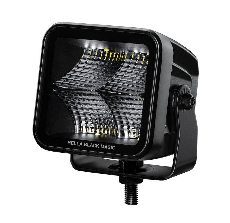 HELLA 358176811 Black Magic 3.2in LED Cube Kit - Flood Beam