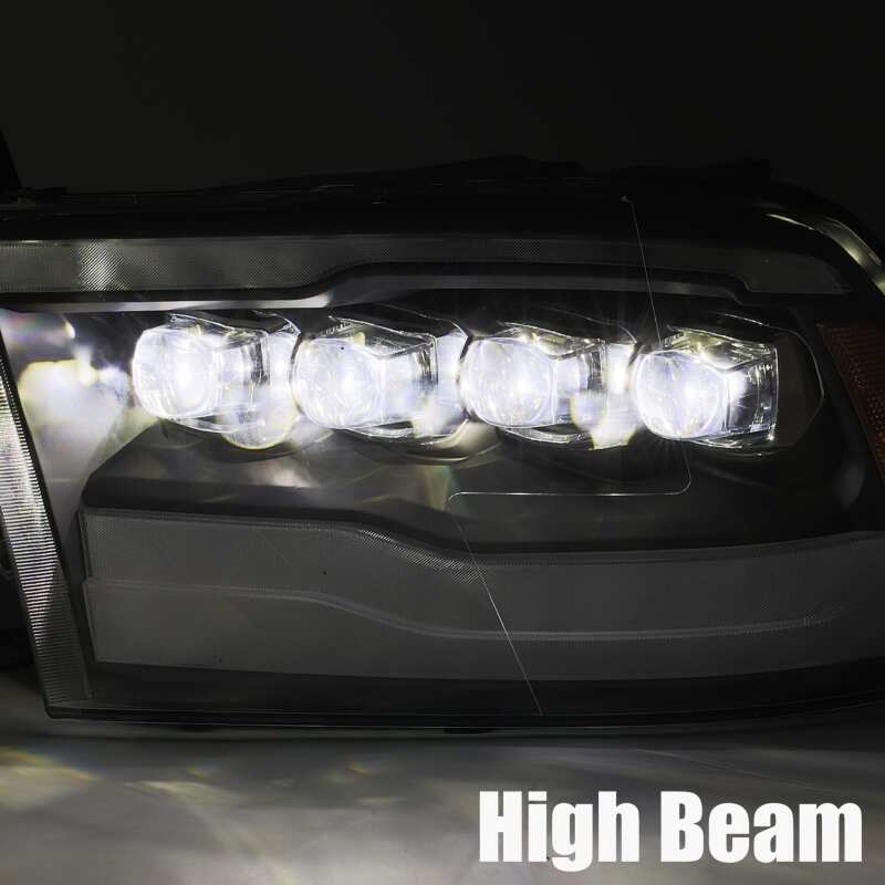 AlphaRex 880591 09-18 Dodge Ram 1500 HD NOVA LED Projector Headlights Plank Style Design Chrome w/DRL